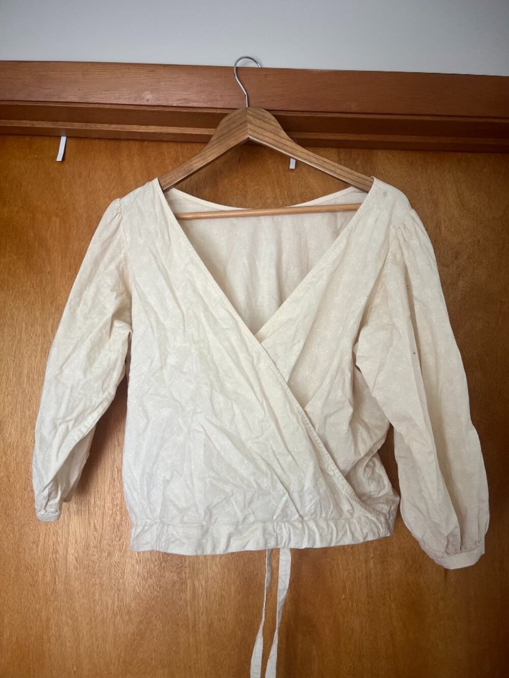 ESBY ESBY Marie Prairie Reversible Wrap Top in Natural